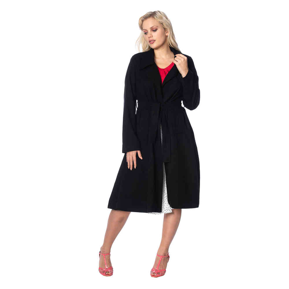 Dancing Days - TIE FRONT Manteau - Noir